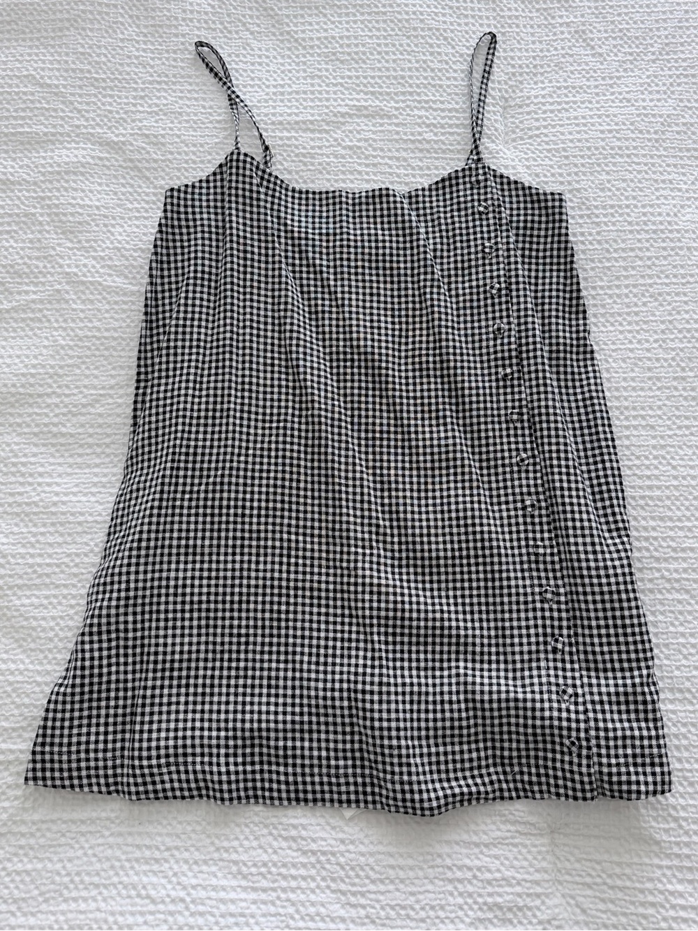 NWT Abercrombie & Fitch Black and White Gingham Romper/Mini Dress Look
